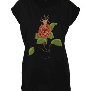 Dames Extended Shoulder T-Shirt Catnapped