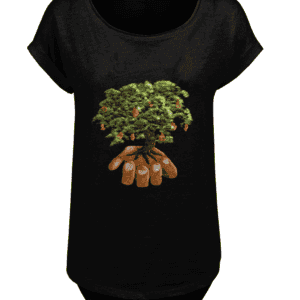 Dames Long Slub T-Shirt Goudboomhand